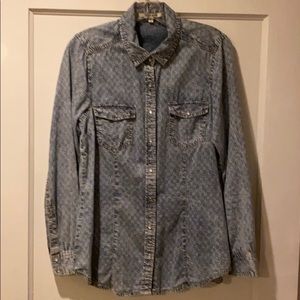Long Sleeved Denim Button Up